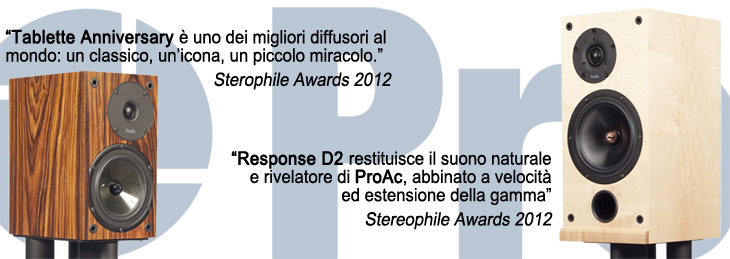 Stereophile Awards 2012 - ProAc Tablette Anniversary e Response D2